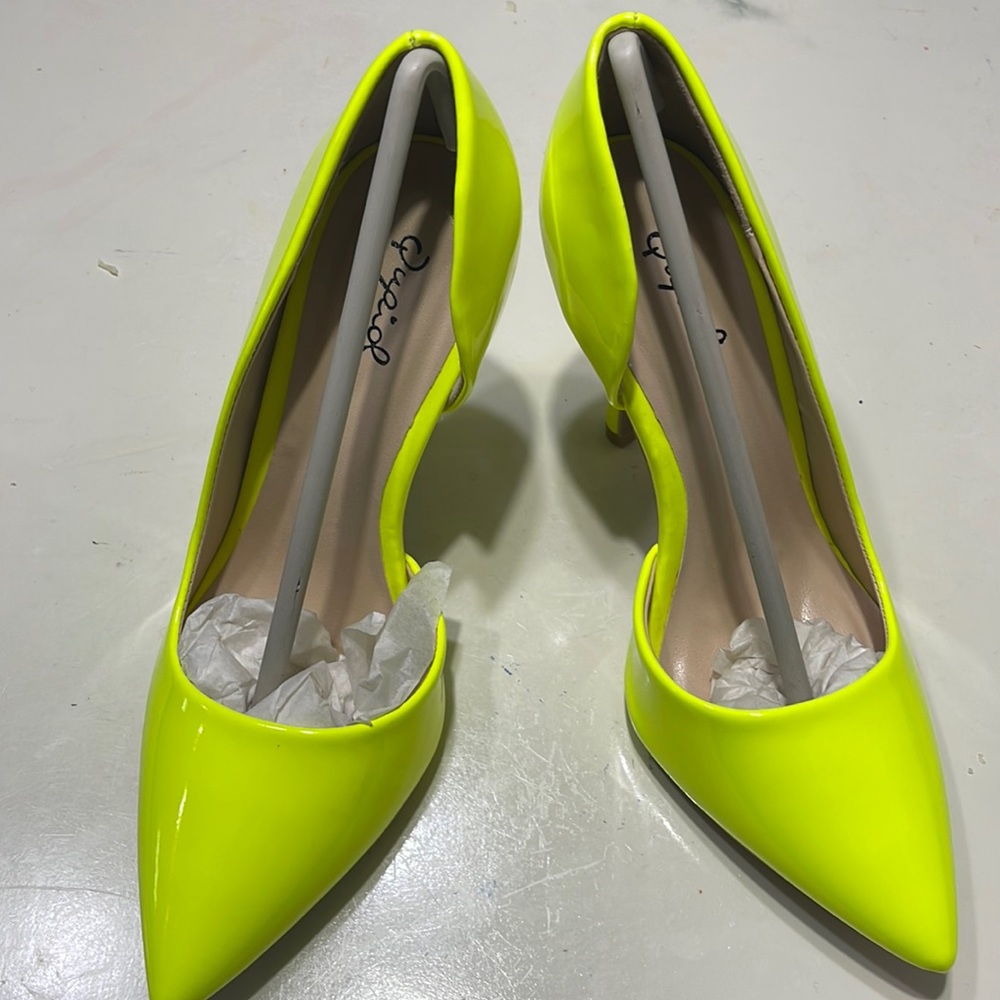 Neon Yellow heels
